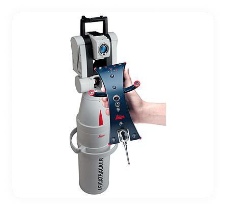 Leica Laser Tracker mounted on tripod