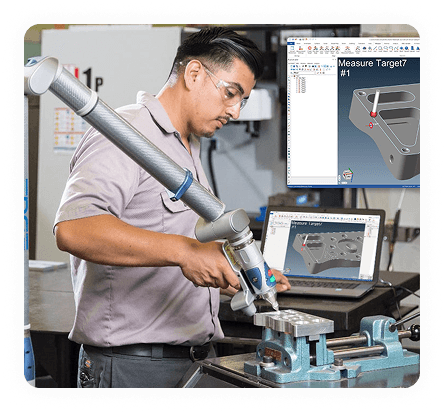 FARO Arm mounted for shop-floor inspection